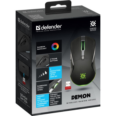 Мишка Defender Demon GM534 Wireless Black (52534) Вінниця - фото 5