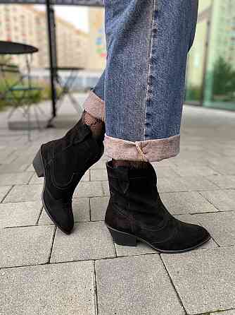 KATI SHOES Черевики жіночі KATI SHOES 407 чорні (весна-осінь, замша натуральна) (6063) Коломия