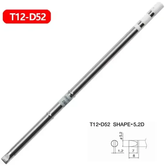Жало T12-D52 клин для паяльника, сменный наконечник для паяльной станции Hakko T12 Киев - изображение 1
