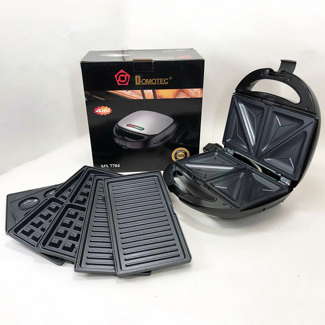 Сендвичница вафельница гриль 4 в 1 Domotec, Многофункциональная вафельница для дома QF-79 Киев - изображение 5
