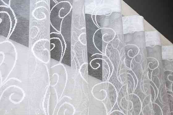 Коротка тюль, жакард колір білий 1322т Київ