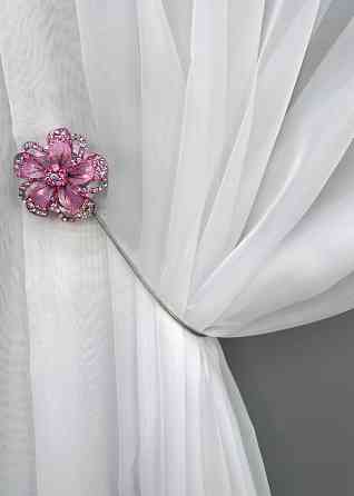 Магніти для штор та гардин "Flowers" набір 2 шт Рожевий (81-245) Київ