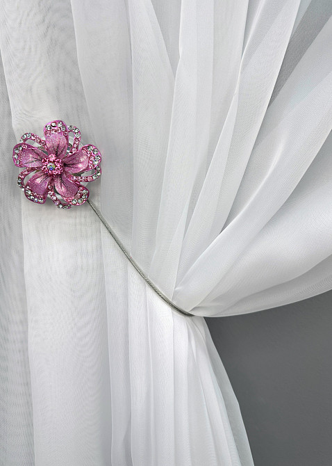 Магніти для штор та гардин "Flowers" набір 2 шт Рожевий (81-245) Київ - фото 3