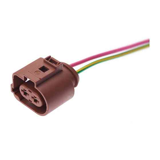 Разьем коннектор с проводом, 2-кон., Вентилятор Радиатора,  3B0973752A,  VAG Германия, Франция, Audi, Bugatti, Porsche, Seat, Киев