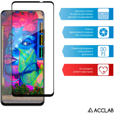 Скло захисне ACCLAB Full Glue Realme 13 5G Black (1283126607622) Вінниця - фото 5