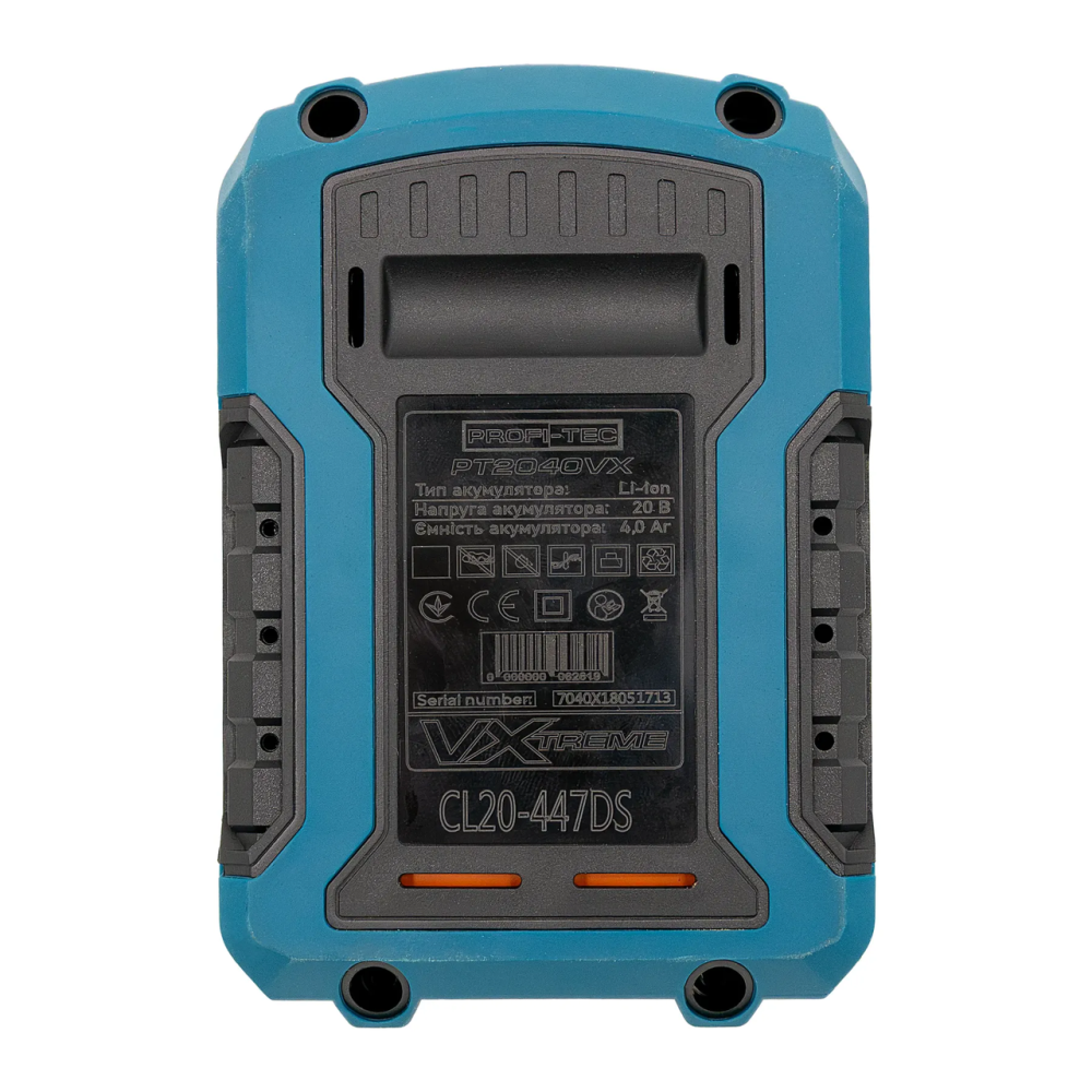 Акумуляторна батарея PROFI-TEC PT2040VX POWERLine : 20V, 4.0Аh, з індикатором заряду, високострумова (007021) Київ - фото 7