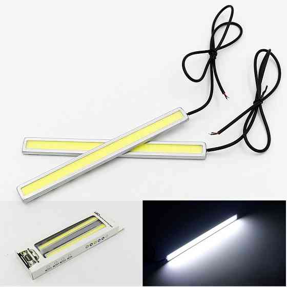 Ходові вогні DRL-COB-14CM суцільне світло WHITE сріблястий корпус Харків