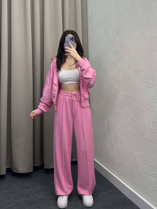 Жіночий костюм-двійка з широкими штанами Барбі 42/44 Харків - фото 1