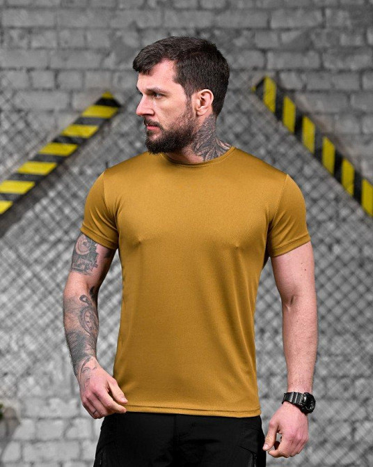 Тактическая потоотводящая футболка мой предохраняет кайот ДЛ7239 Одесса - изображение 2