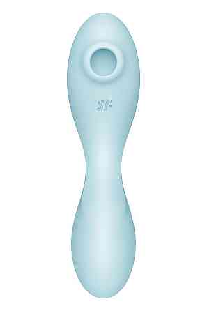 Вакуумный смарт-стимулятор с вибрацией Satisfyer Curvy Trinity 5 (Blue), управление со смартфона Sex Aura Киев