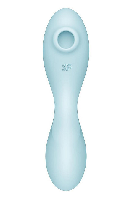 Вакуумный смарт-стимулятор с вибрацией Satisfyer Curvy Trinity 5 (Blue), управление со смартфона Sex Aura Киев - изображение 2