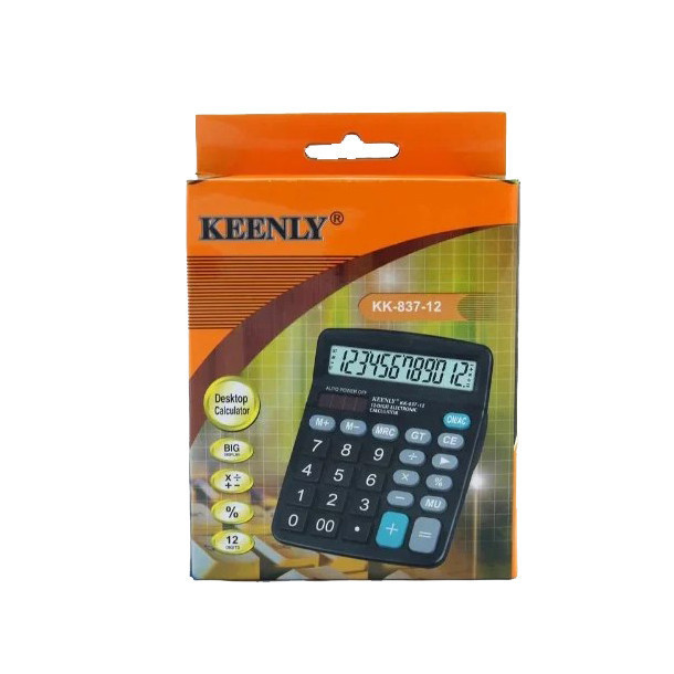 Калькулятор настільний KK 837-12 для математичних розрахунків на батарейках, додатково сонячна батарея Одеса - фото 2