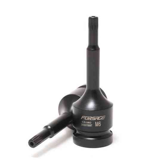 Головка 1/2" з насадкою Spline M5 з отвором ударний глибока Одеса