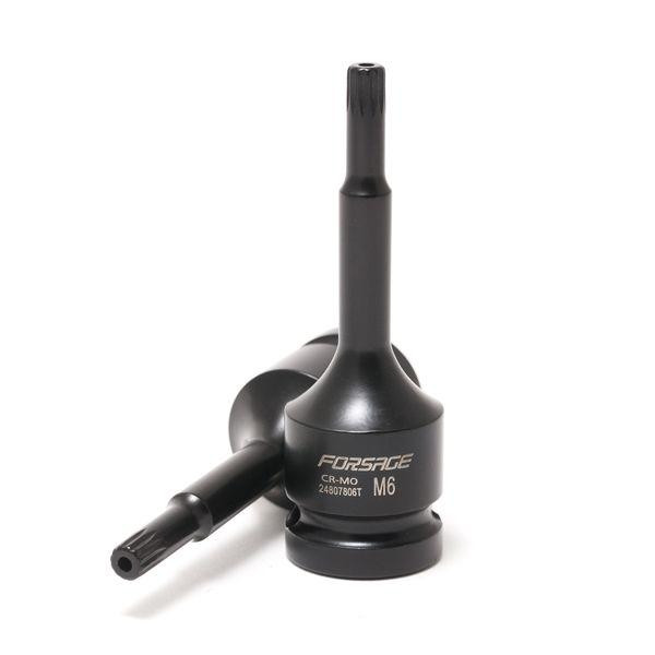 Головка 1/2" з насадкою Spline M5 з отвором ударний глибока Одеса - фото 3