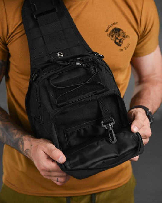 Нагрудна сумка Silver Knight black РА4979 Одеса - фото 5