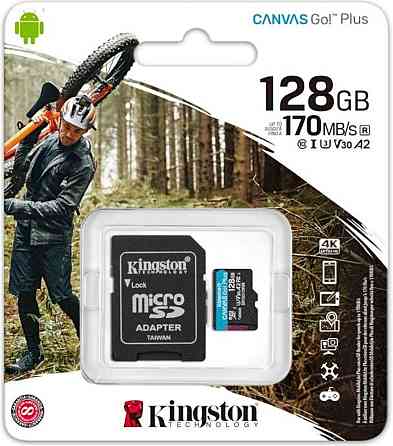 Карта памяти Kingston MicroSD 128GB Canvas Go! Plus (Original Київ