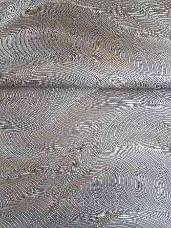 Обои виниловые на флизелиновой основе Rasch Incanto 1.06х10 абстракция волны металлик темно серые золотые 3д Киев