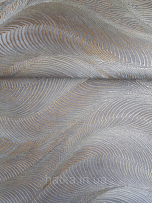 Обои виниловые на флизелиновой основе Rasch Incanto 1.06х10 абстракция волны металлик темно серые золотые 3д Киев - изображение 1