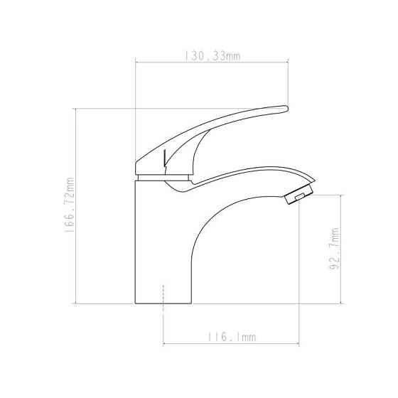 Смеситель для раковины Lidz (CRM) Mars 81 001 00, хром (LIDZCRM8100100) Киев