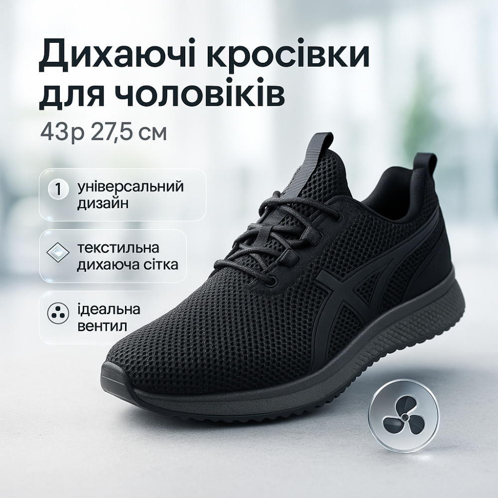 Текстильні кросівки текстиль літо, Чоловічі кросівки сітка чорні Весняні з сіткою FE-20 Львів - фото 10