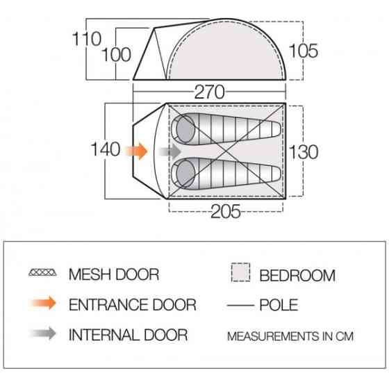 Палатка Vango Tay 200 Treetops Киев