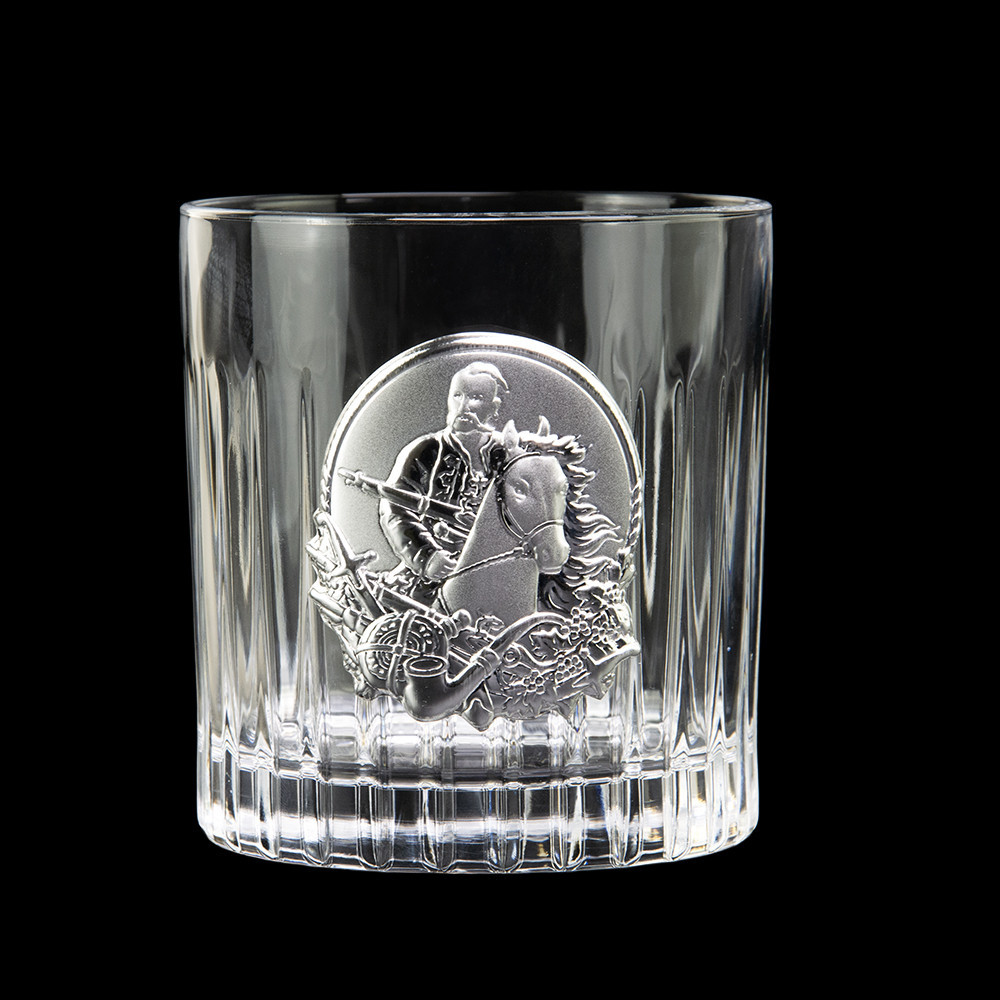 Набор бокалов для виски Козаки Boss Crystal (6 бокалов) хрусталь декорирован серебром Киев - изображение 8