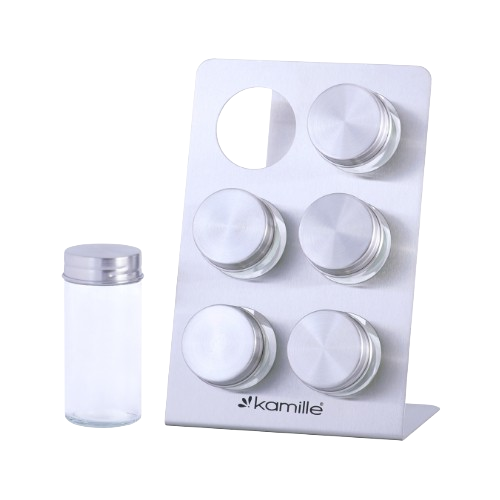 Набір ємностей для спецій на прямокутній підставці KAMILLE 7036 Житомир - изображение 4