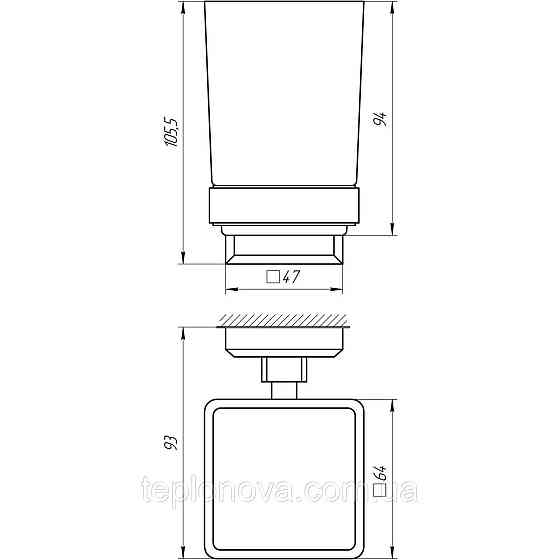 Стакан одинарний TOPAZ TКВ 9921A-BL черный Черновцы