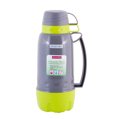 Термос 1,8л зі скляною колбою і 3 пластиковими чашками KAMILLЕ 2081 Житомир - фото 13