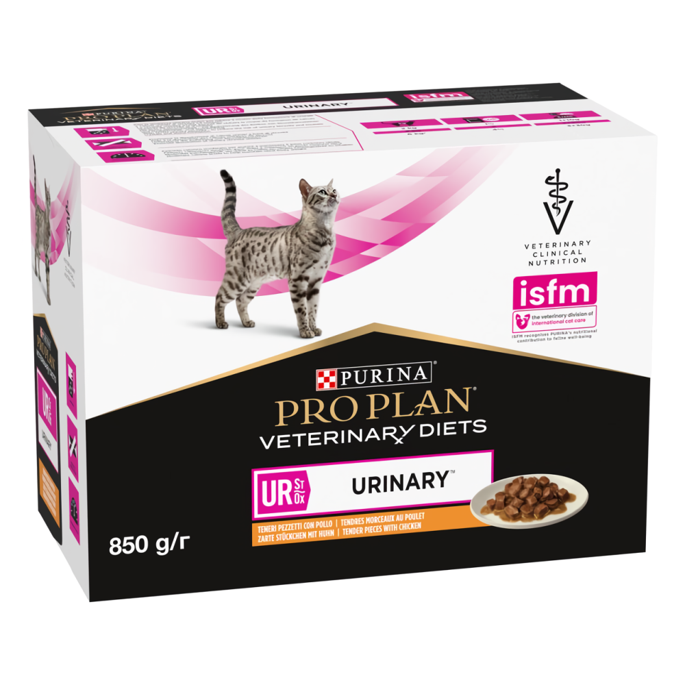 Упаковка Pro Plan Veterinary Diets Urinary для котів розчинення струвітних каменів з куркою 10x85 г Вінниця - фото 1