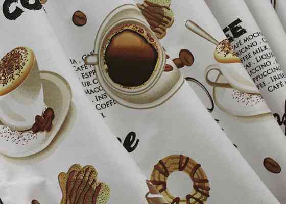 Комплект готових фото-штор VR-Textil Coffee-House № 1497ш Різнобарвний 150х275 см 2 шт (33-0396) Київ