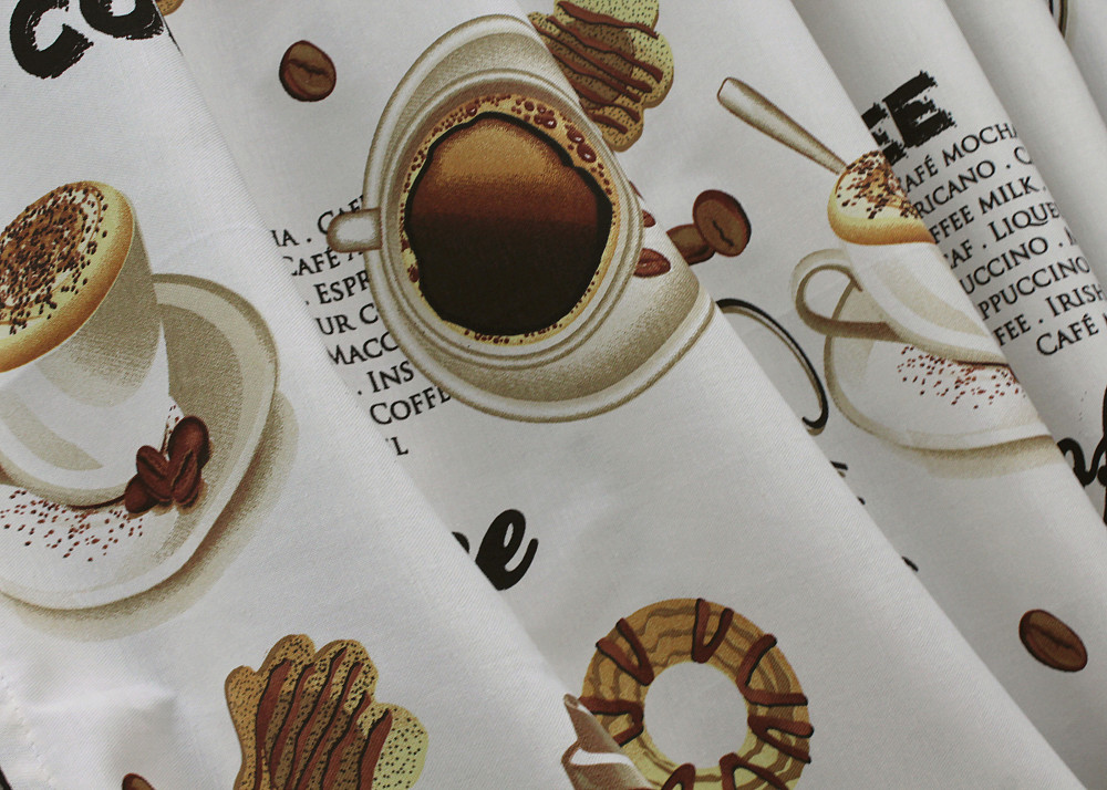 Комплект готових фото-штор VR-Textil Coffee-House № 1497ш Різнобарвний 150х275 см 2 шт (33-0396) Київ - фото 5