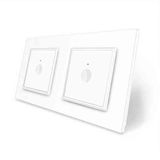 LIVOLO Сенсорний вимикач Sense 2 сенсора (1-1) Livolo білий скло (VL-C7FC1/FC1-4WP) Коломыя