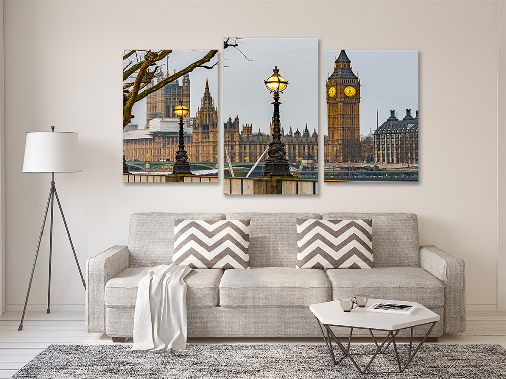 Модульная картина в гостиную / спальню   Лондонський годинник  Art-723_3 100x150 см Киев - изображение 2