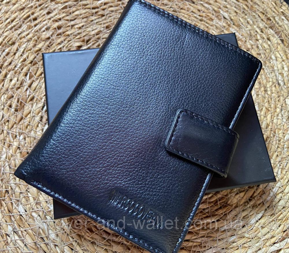 Мужской кожаный портмоне с отделением для паспорта и авто документов на магнитах Marco Coverna M118-1 Киев - изображение 1