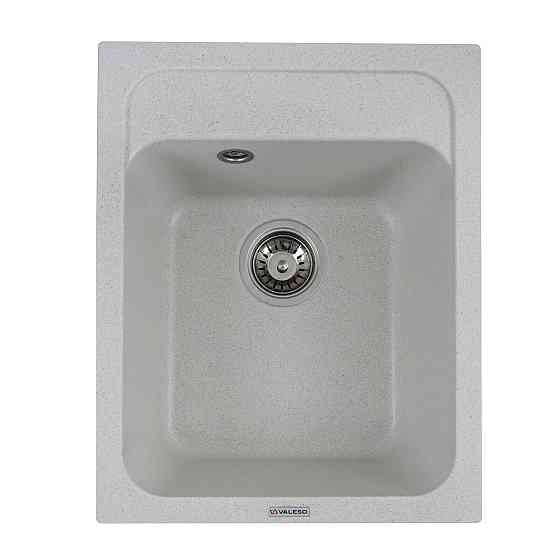 VALESO Гранітна мийка для кухні VALESO KORRADO 4050 матова Біла в крапку Киев