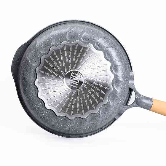 Алюмінієва сковорода 2,8 л з мармуровим антипригарним покриттям Ø 28 см сіра MGC HP-4-425G Коломия