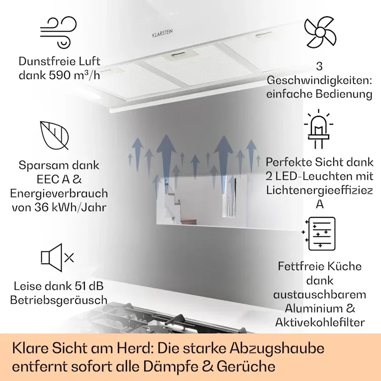 Острівна кухонна витяжка Klarstein Kronleuchter XL 90см Німеччина (Уцінка) Дніпро - фото 4