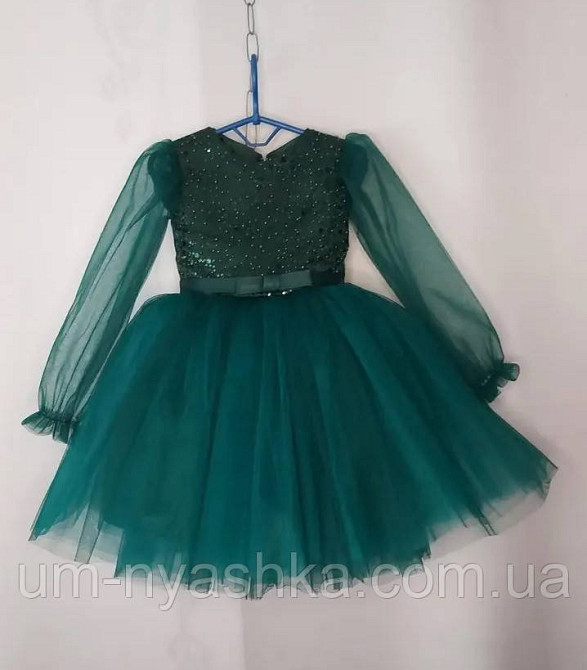 Зелене пишне плаття з рукавами Кривий Ріг - фото 7