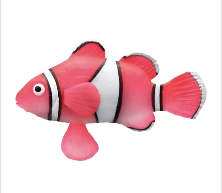 Штучна рибка Клоун силіконова та люмінісцентна 4 на 6 см різнобарвний Київ - фото 3