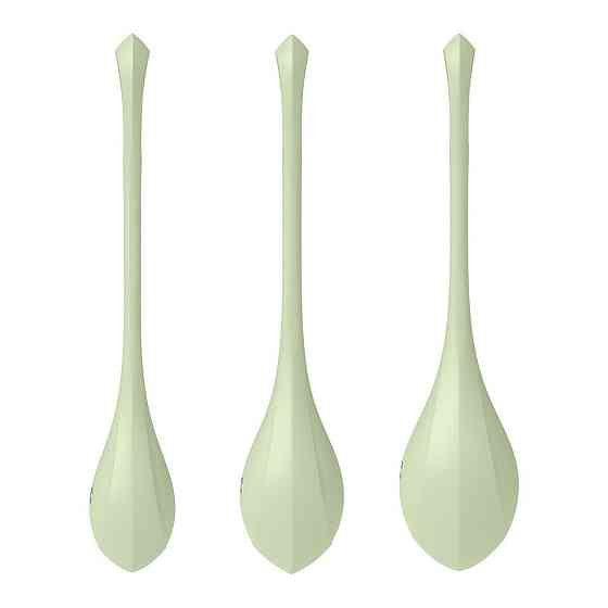 Набор йони бусин Satisfyer Yoni Power 2 Light Green, диаметр 2-2,5-3см, вес 22-44-73гр Sex Aura Киев
