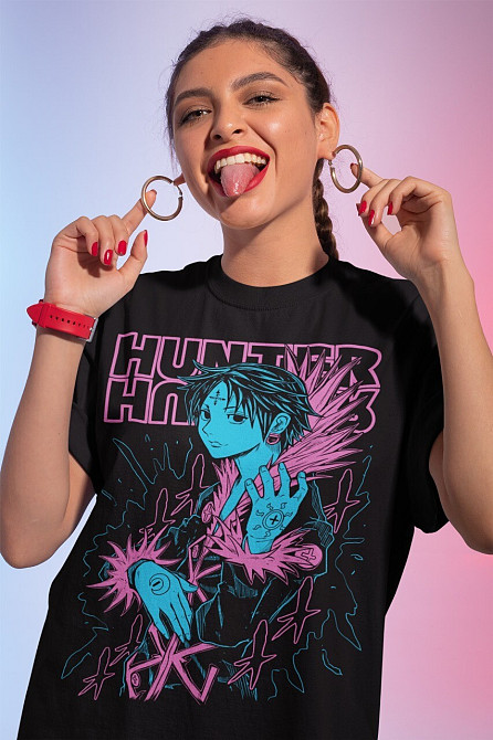 Футболка аниме Охотник × Охотник оверсайз (S/M/L) Черний AnimeJ0117 Днепр - изображение 1