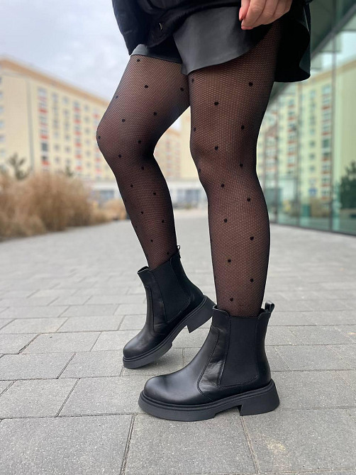 Edan Instruments Черевики жіночі EDAN чорні шкіра натуральна зима висота 15 см (5693) Коломыя - изображение 5