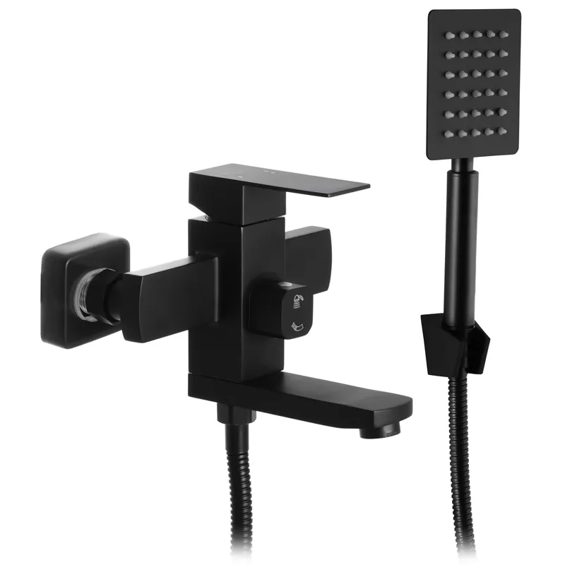 Змішувач для ванни Mixxus KUB-009 чорний з нержавіючої сталі MI2812 Харків - фото 1