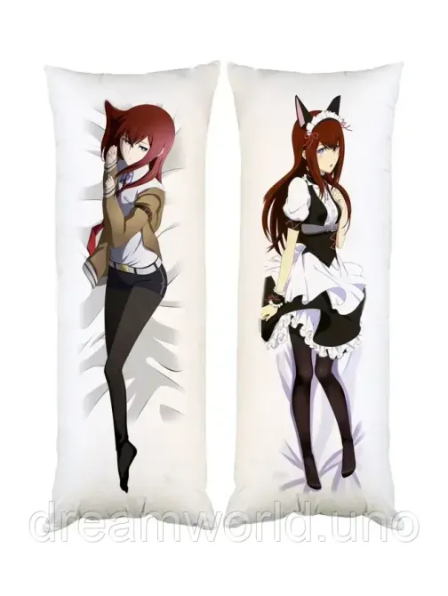 Подушка дакімакура Курісу Макісе декоративна парова подушка для обіймання двостороння 60х180 Харків - фото 1