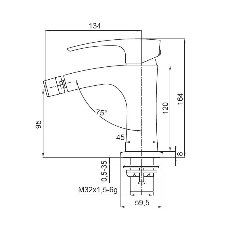 Змішувач на біде Koer KB-20007-05 чорний матовий (KR3459) Чернівці - фото 2