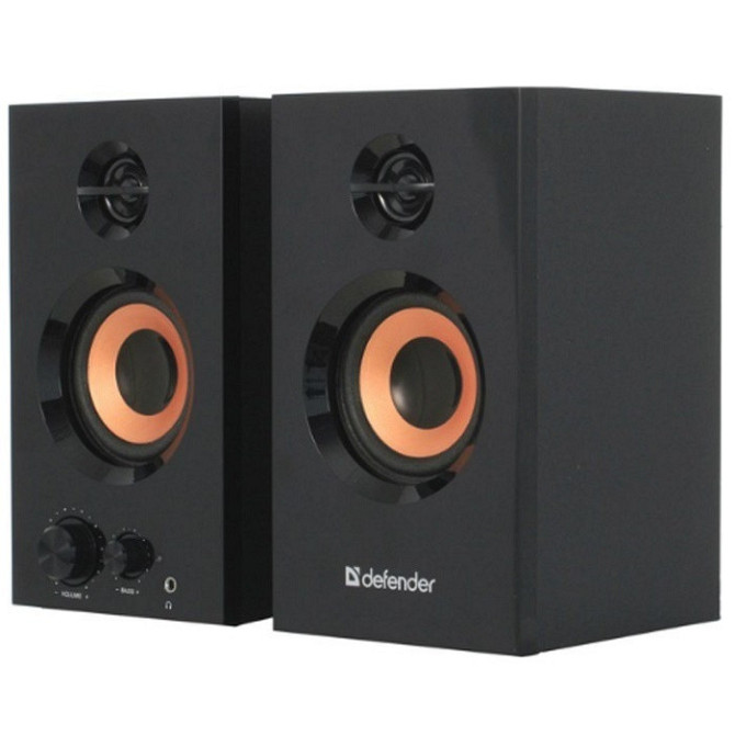Акустичні колонки Defender Aurora S20 (2.0) 2x10W (дерево) Чорні Вінниця - фото 4