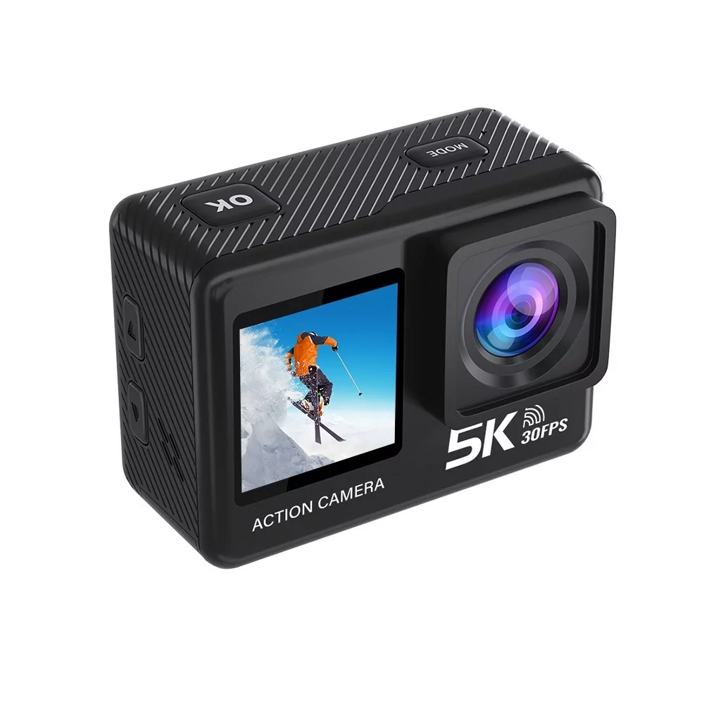 Екшн камера AT-M60TR Full HD 5K Wi-Fi з пультом ДК і 2 екранами (Чорний) Київ - фото 3
