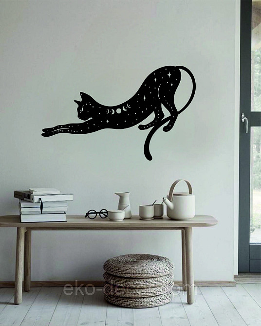 Декоративне настінне 3D Панно «Кіт» Декор на стіну з об'ємом Київ - фото 3