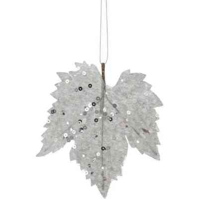 Елочная игрушка House Of Seasons Кленовый лист 6 шт серый (8718861667066) Винница